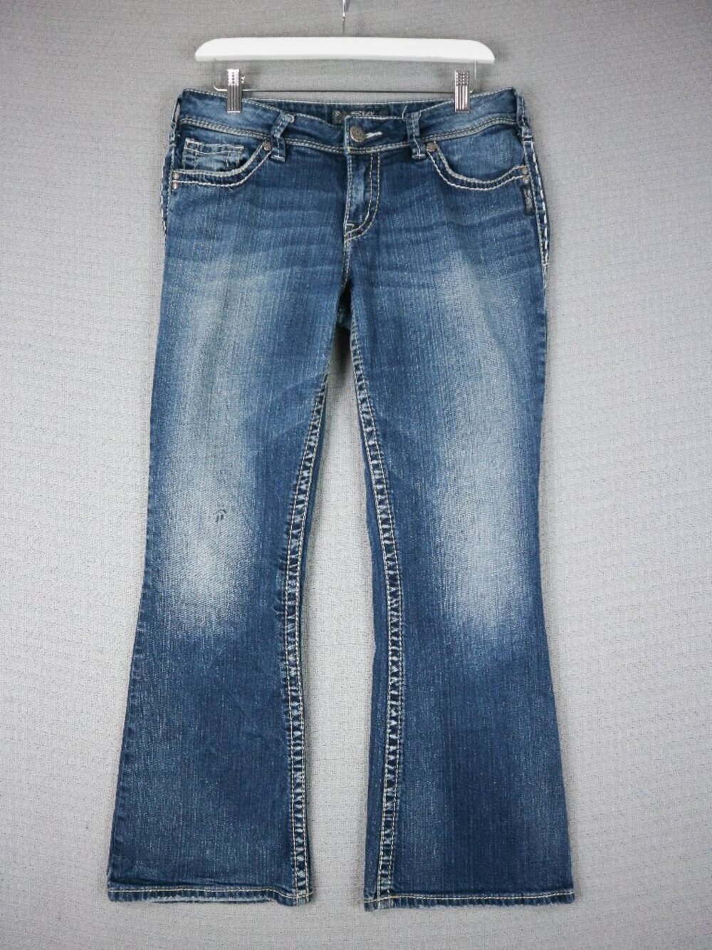 Silver Jeans Co Suki Bootcut Denim Mid Rise Cotton Jeans Womens 30x30 Fits 32x28
